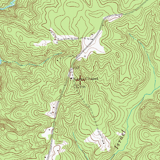 Topographic Map of Grays Chapel Cemetery, GA