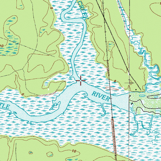 Topographic Map of Green Creek, GA
