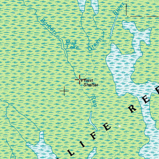 Topographic Map of Green River Run, GA