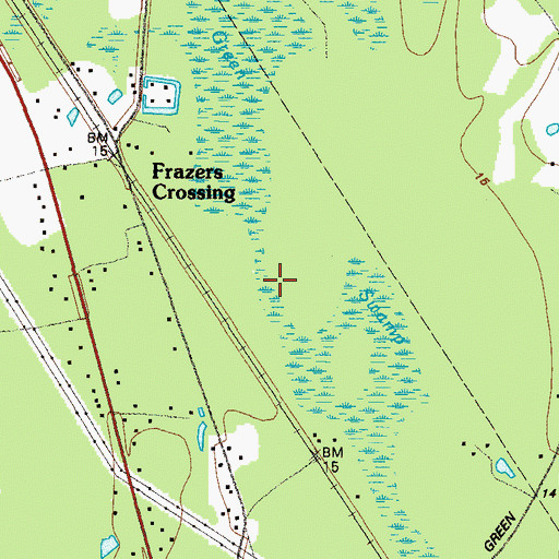 Topographic Map of Green Swamp, GA