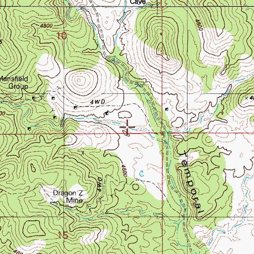 Topographic Map of Mansfield Canyon, AZ