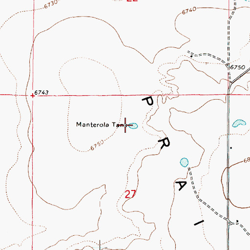 Topographic Map of Manterola Tank, AZ