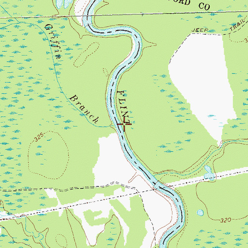 Topographic Map of Griffin Branch, GA