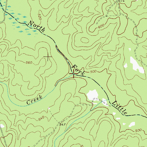 Topographic Map of Griffin Creek, GA
