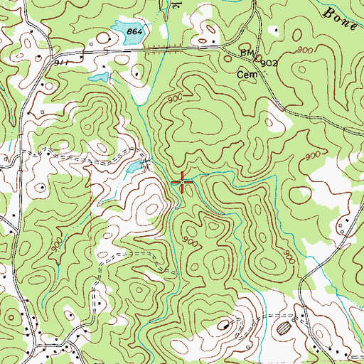 Topographic Map of Griffin Creek, GA