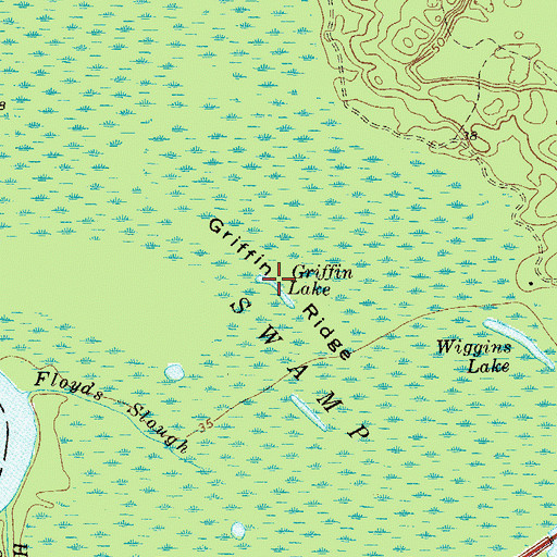 Topographic Map of Griffin Lake, GA