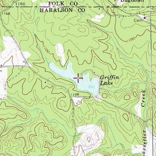 Topographic Map of Griffin Lake, GA