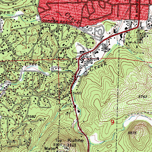 Topographic Map of Manzanita Creek, AZ