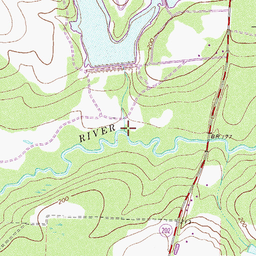 Topographic Map of Gully Branch, GA