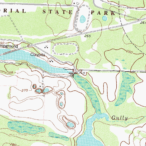Topographic Map of Gully Creek, GA