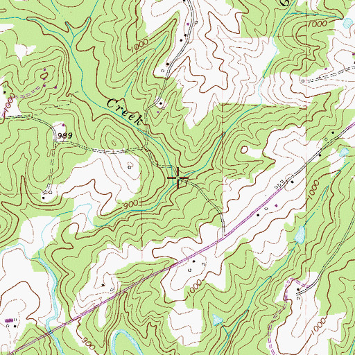 Topographic Map of Gum Branch, GA