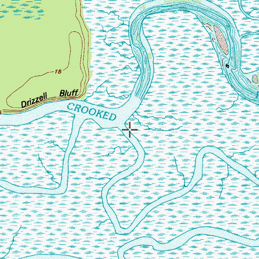 Topographic Map of Gum Branch, GA