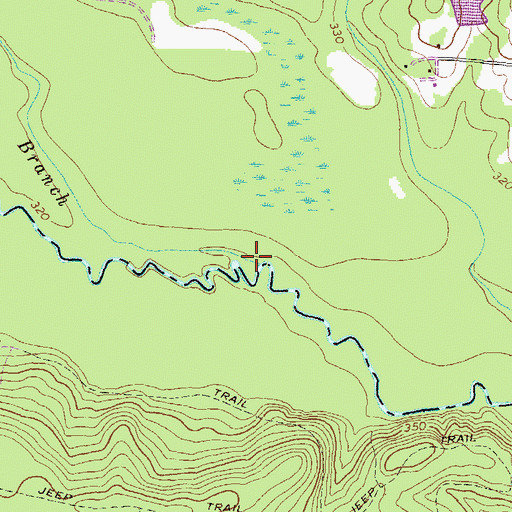 Topographic Map of Gum Branch, GA
