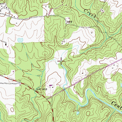 Topographic Map of Gum Creek, GA