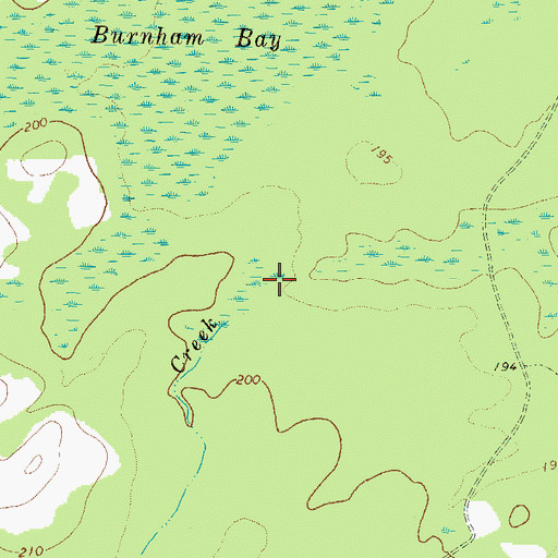 Topographic Map of Gum Creek, GA