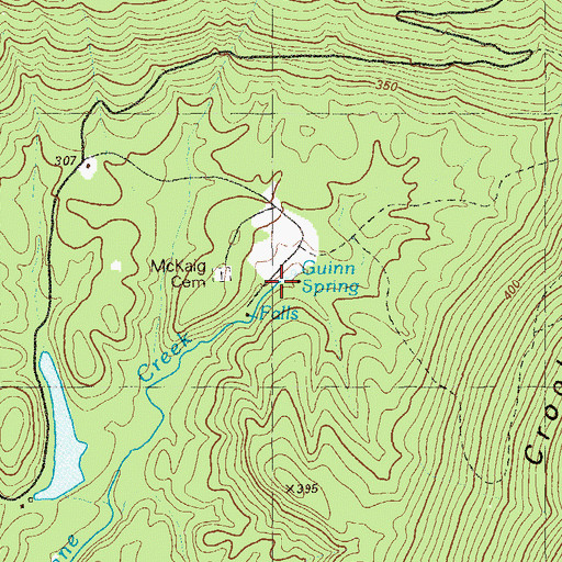 Topographic Map of Gunn Spring, GA