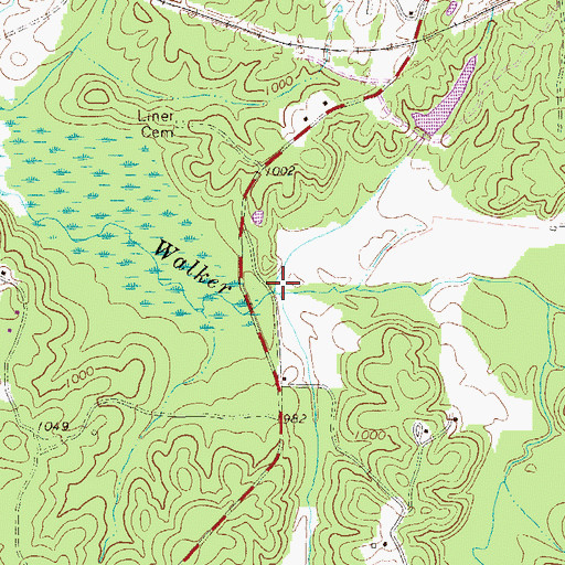 Topographic Map of Hackney Branch, GA
