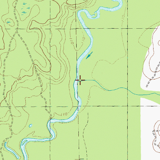 Topographic Map of Hadley Creek, GA