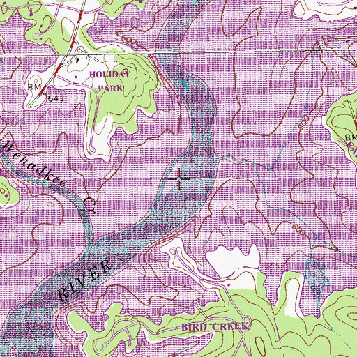 Topographic Map of Hairston Island, GA