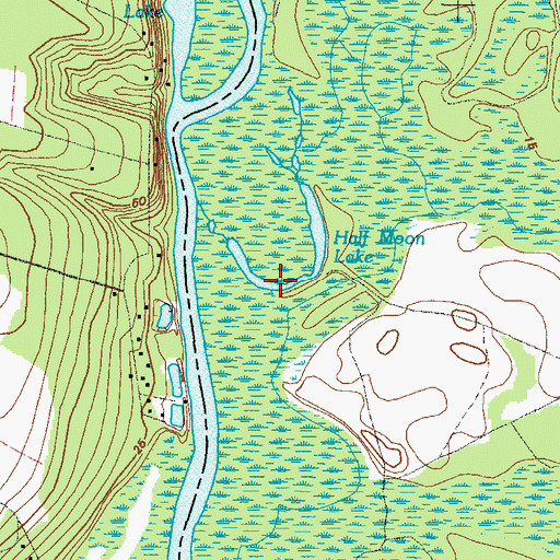 Topographic Map of Half Moon Lake, GA