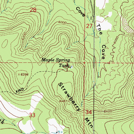 Topographic Map of Maple Spring Tank, AZ