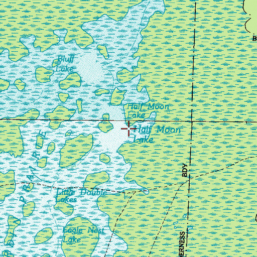 Topographic Map of Half Moon Lake, GA