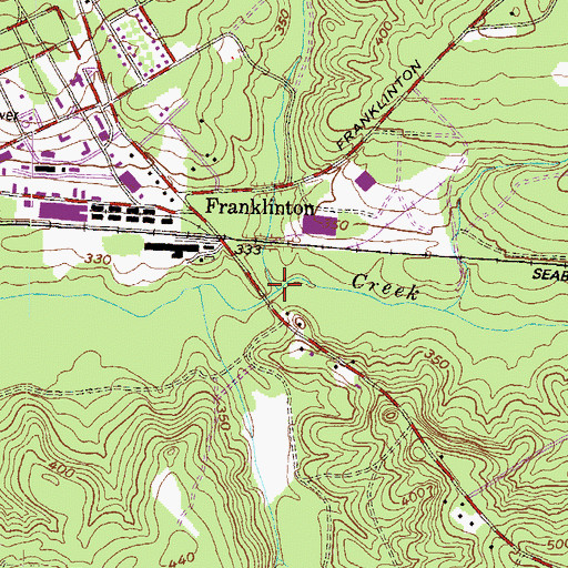 Topographic Map of Hall Branch, GA