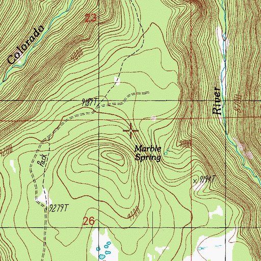 Topographic Map of Marble Spring, AZ