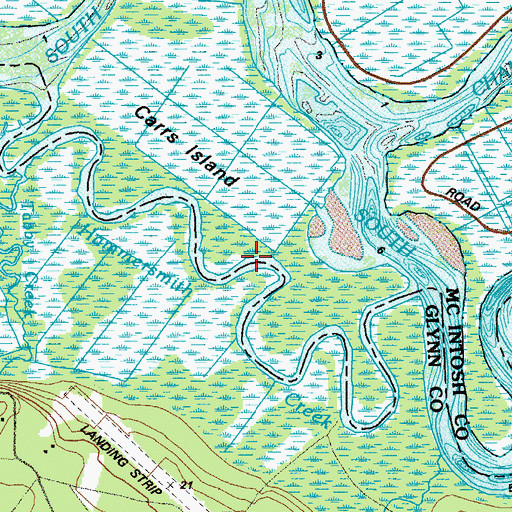Topographic Map of Hammersmith Creek, GA