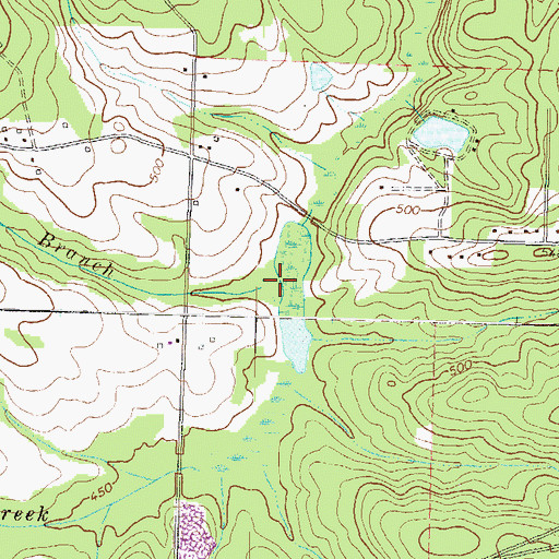Topographic Map of Hammock Branch, GA