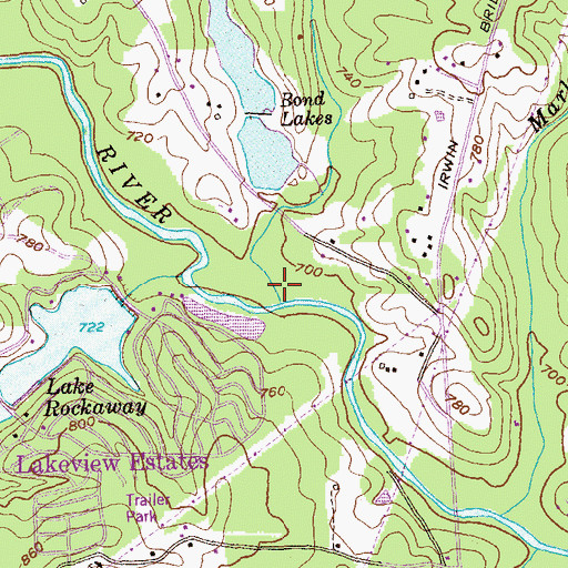 Topographic Map of Hammock Creek, GA