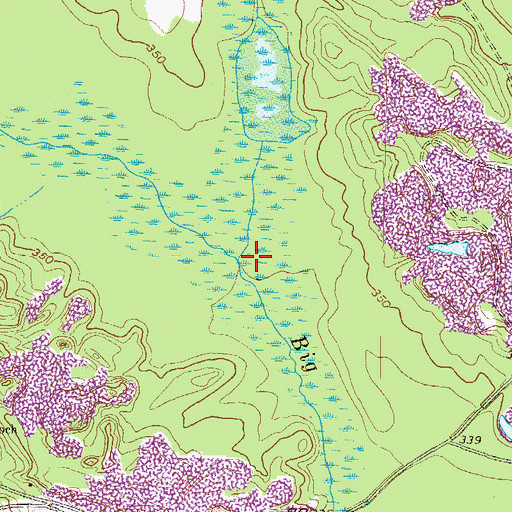 Topographic Map of Hammocks Branch, GA