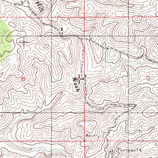Topographic Map of Margaret Wash, AZ