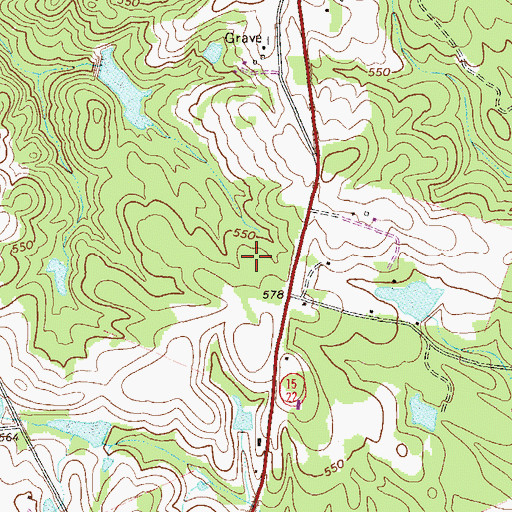 Topographic Map of Hancock Central High School, GA