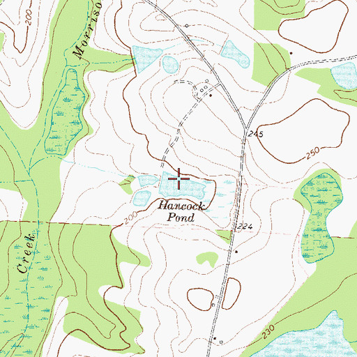 Topographic Map of Hancock Pond, GA
