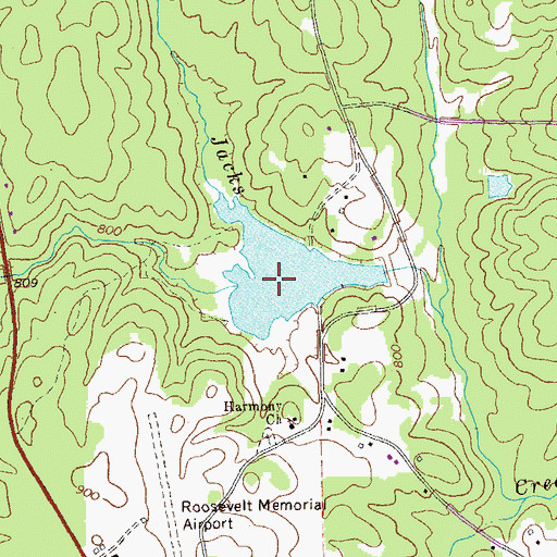 Topographic Map of Handco Branch, GA