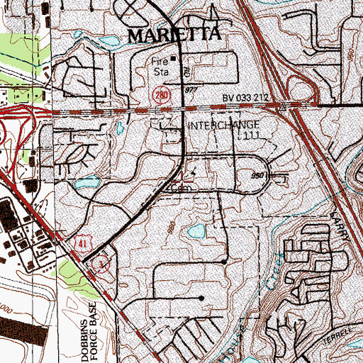 Topographic Map of Haney Grove Church, GA