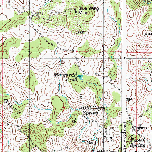 Topographic Map of Margarita Tank, AZ