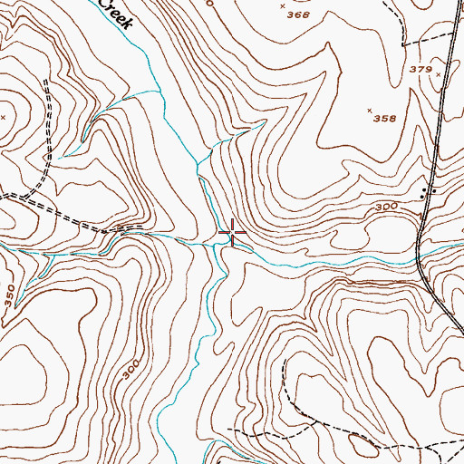 Topographic Map of Hannah Branch, GA