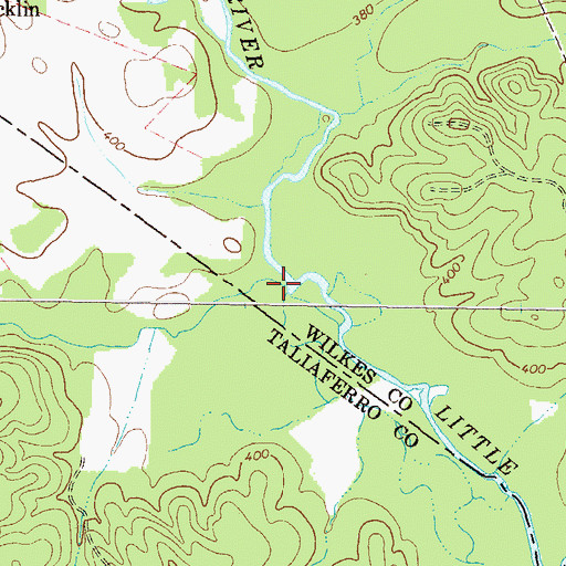 Topographic Map of Harden Creek, GA