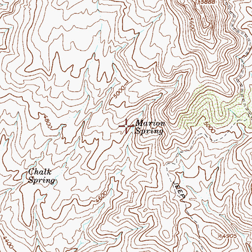 Topographic Map of Marion Spring, AZ