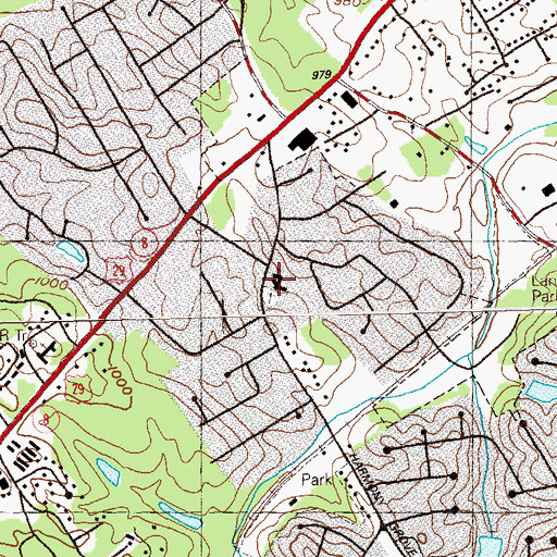 Topographic Map of Harmony Grove Church, GA