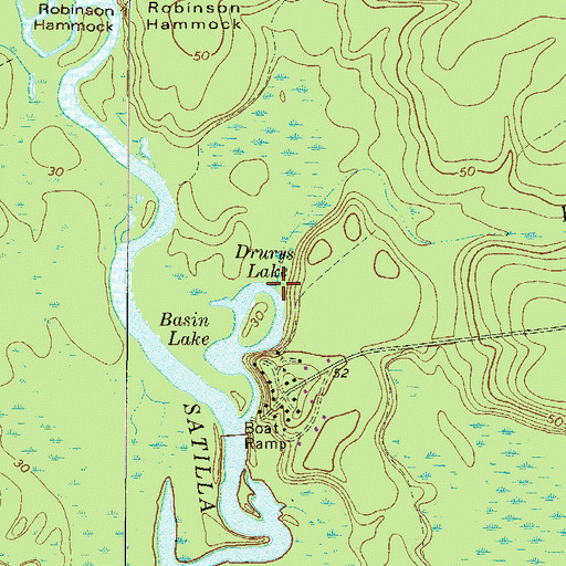 Topographic Map of Harper Branch, GA