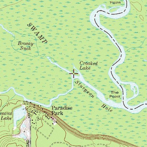 Topographic Map of Harper Slough, GA