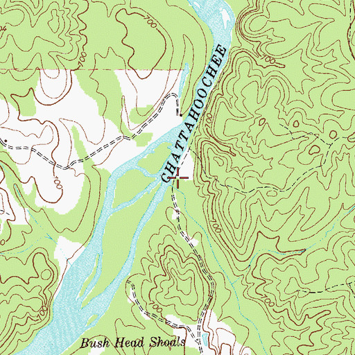 Topographic Map of Harris Creek, GA