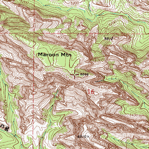 Topographic Map of Maroon Mountain, AZ