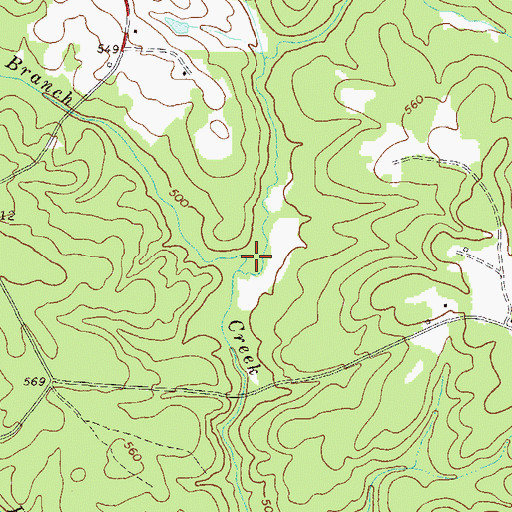 Topographic Map of Hatchet Branch, GA