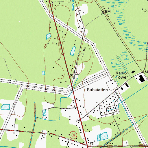 Topographic Map of Haven Chapel, GA