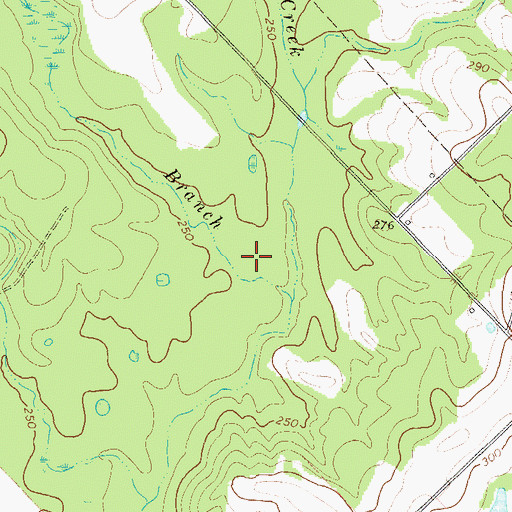 Topographic Map of Hawk Pond Branch, GA