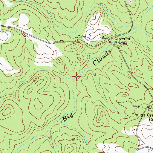 Topographic Map of Hawks Creek, GA